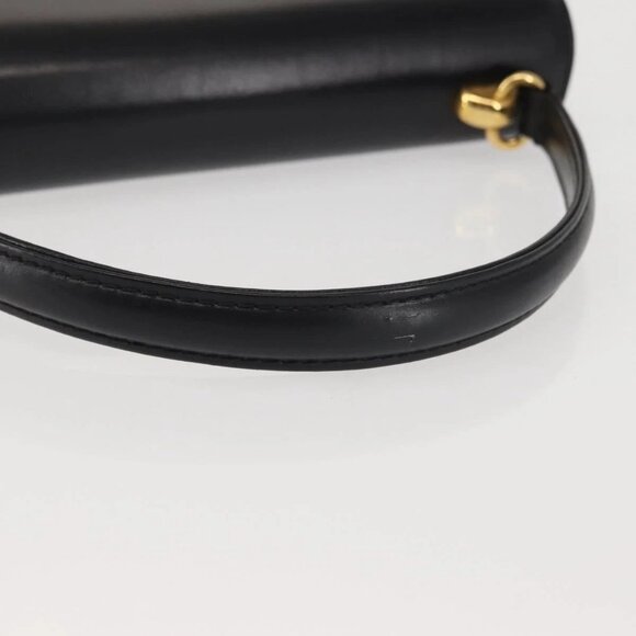GUCCI Hand Bag Leather Black Gold Auth ep10849 - Picture 9 of 16